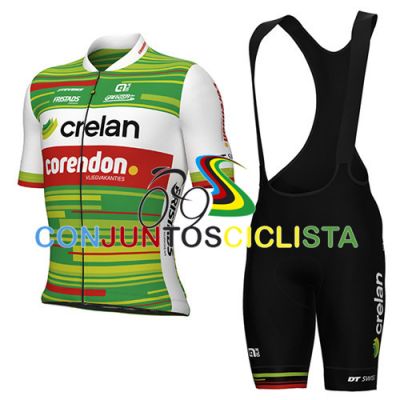 Equipación ciclismo corta Crelan Corendon 2025
