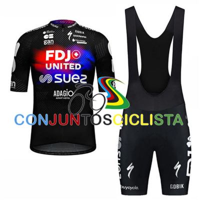 Equipación ciclismo corta FDJ SUEZ 2025