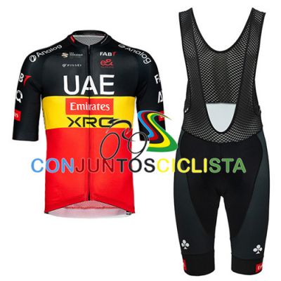 Equipación ciclismo corta UAE BELGICA 2025